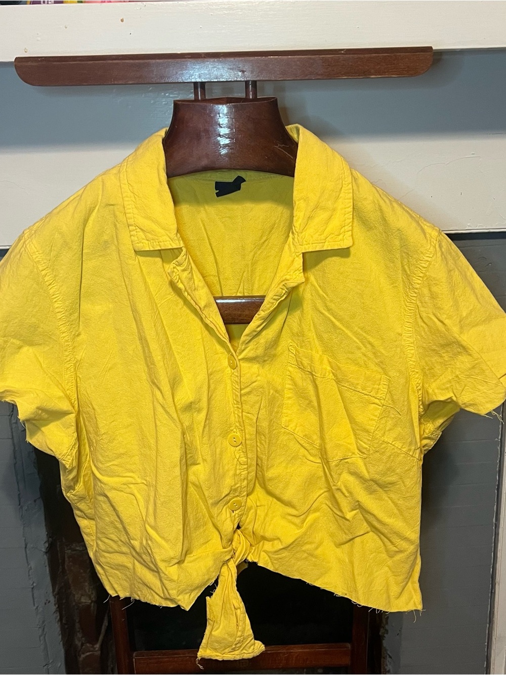 Yellow button up